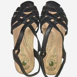 Earth Origins Black Strappy Sandals